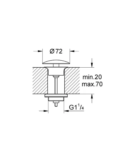 Grohe - Spare parts - Mosdó leeresztő - 65808000 – 2. kép