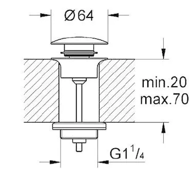Grohe - Waste sets - Mosdó leeresztő - 65807000 – 2. kép