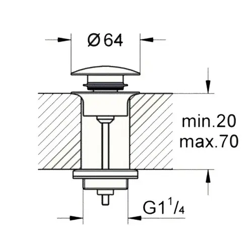 Grohe - Waste sets - Mosdó leeresztő - 65807DC0 – 2. kép