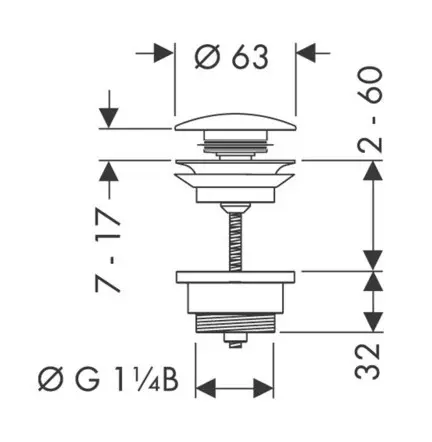 Hansgrohe - Waste sets - Mosdó leeresztő - 50100140 – 2. kép