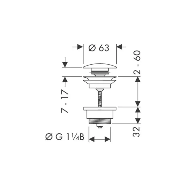 Hansgrohe - Waste sets - Mosdó leeresztő - 50100340 – 2. kép