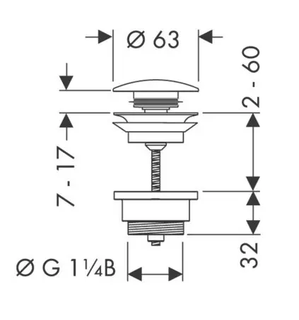 Hansgrohe - Waste sets - Mosdó leeresztő - 50100670 – 2. kép