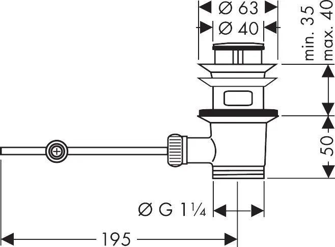 Hansgrohe - Waste sets - Mosdó leeresztő - 94139000 – 2. kép