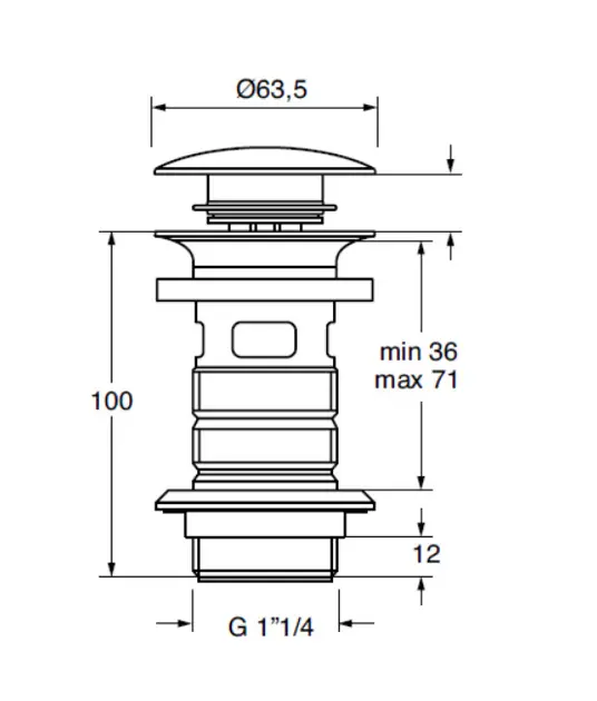 Ideal Standard - Equipment and accessories - Mosdó leeresztő - E1482XG – 2. kép