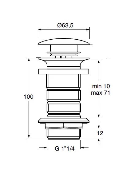 Ideal Standard - Equipment and accessories - Mosdó leeresztő - E1483XG – 2. kép