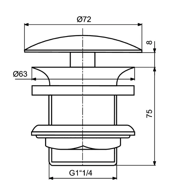 Ideal Standard - Equipment and accessories - Mosdó leeresztő - J3291XG – 2. kép