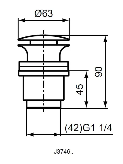 Ideal Standard - Equipment and accessories - Mosdó leeresztő - J3746AA – 2. kép