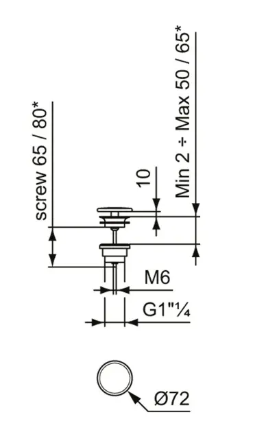 Ideal Standard - Ipalyss - Mosdó leeresztő - E2114V9 – 2. kép