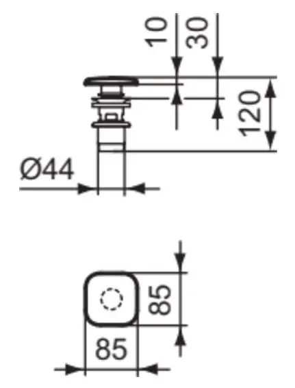 Ideal Standard - Strada II - Mosdó leeresztő - T362901 – 2. kép