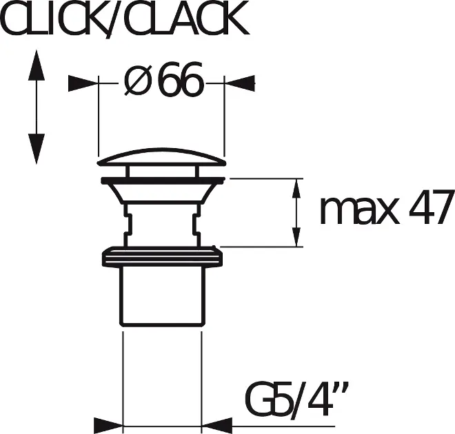 Jika - Cubito - Mosdó leeresztő - H3917100040001 – 2. kép