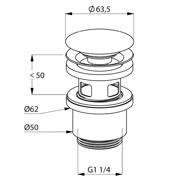 Kludi - Equipment and accessories - Mosdó leeresztő - 1042405-00 – 2. kép