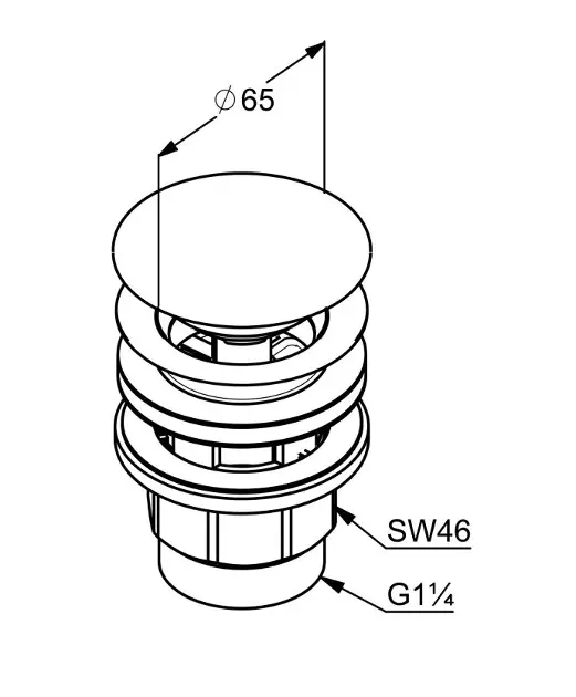 Kludi - Equipment and accessories - Mosdó leeresztő - 1042639-00 – 2. kép