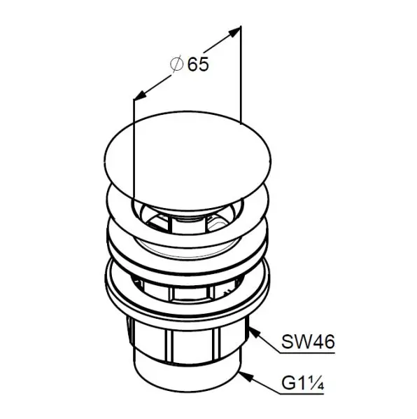 Kludi - Equipment and accessories - Mosdó leeresztő - 10426N0-00 – 2. kép