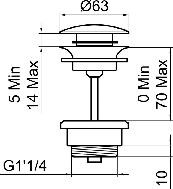 Laufen - Equipment and accessories - Mosdó leeresztő - H3709890041041 – 2. kép