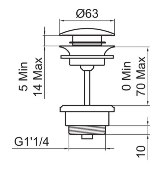 Laufen - Waste sets - Mosdó leeresztő - H3709890011041 – 2. kép