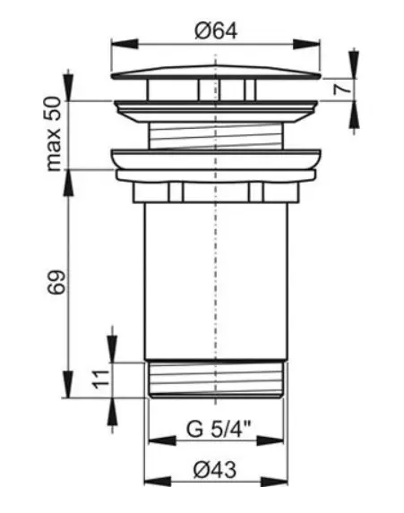 Ravak - Mosdó leeresztő - X01841 – 2. kép
