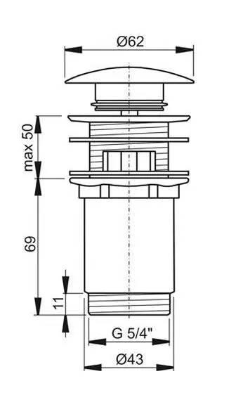Ravak - Waste sets - Mosdó leeresztő - X01373 – 2. kép