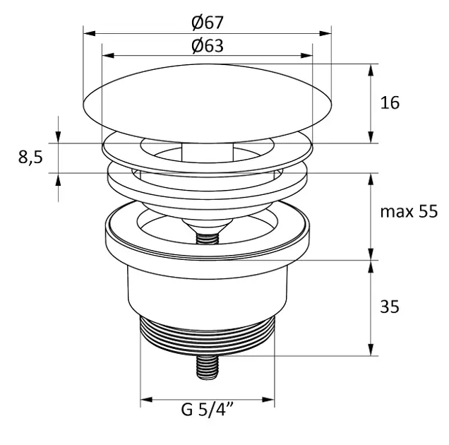 Ravak - Waste sets - Mosdó leeresztő - X01695 – 2. kép