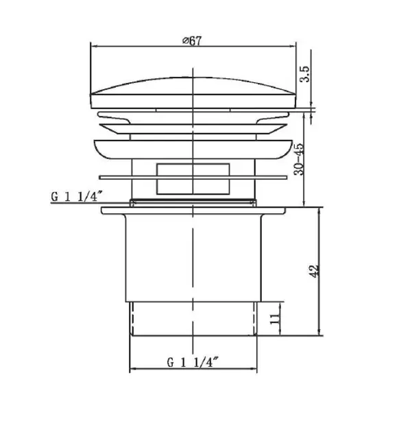 Sapho - Drain plugs - Mosdó leeresztő - CV1007 – 2. kép
