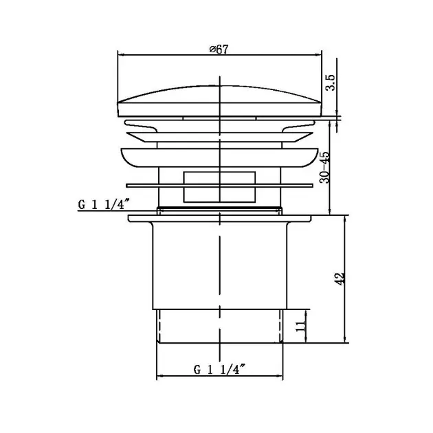 Sapho - Drain plugs - Mosdó leeresztő - CV1007B – 2. kép