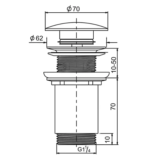 Sapho - Equipment and accessories - Mosdó leeresztő - AR901 – 2. kép