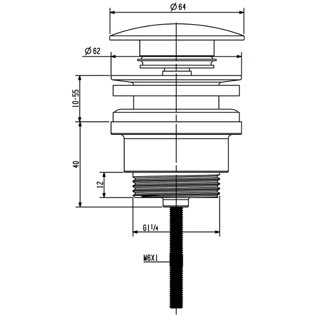 Sapho - Equipment and accessories - Mosdó leeresztő - CV1002C – 2. kép