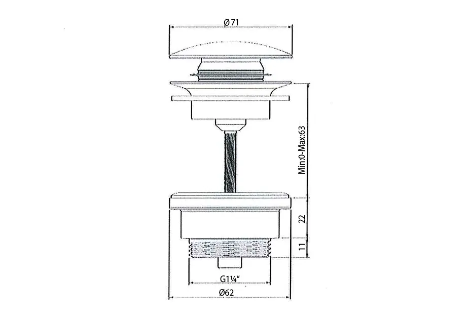 Sapho - Equipment and accessories - Mosdó leeresztő - WEH060 – 2. kép
