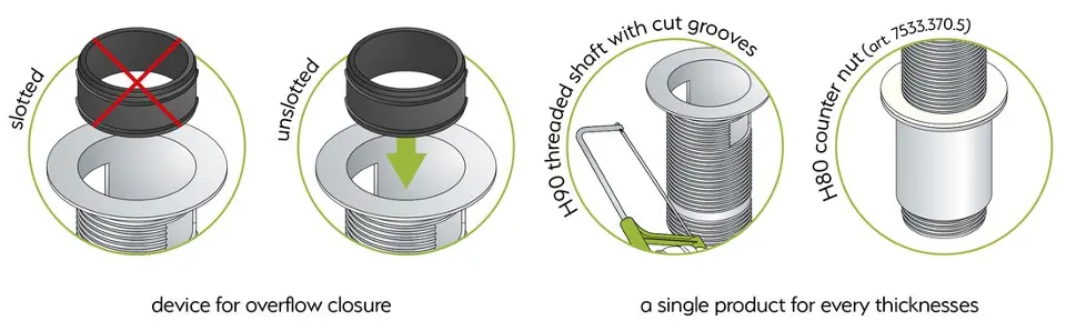 Sapho - Omp Tea Accessories - Mosdó leeresztő - 7533.370.5 – 3. kép