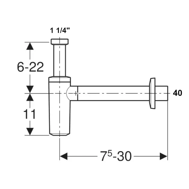 Geberit - Equipment and accessories - Mosdó szifon - 151.035.14.1 – 2. kép