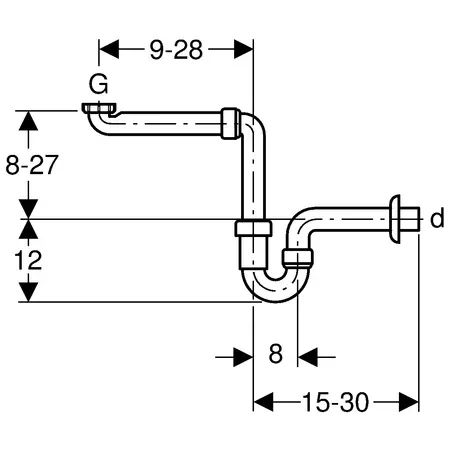 Geberit - Equipment and accessories - Mosdó szifon - 151.107.11.1 – 2. kép