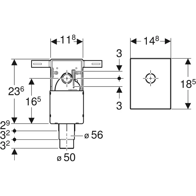 Geberit - Equipment and accessories - Mosdó szifon - 151.122.21.1 – 2. kép