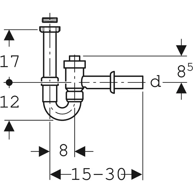 Geberit - Equipment and accessories - Mosdó szifon - 152.860.11.1 – 2. kép