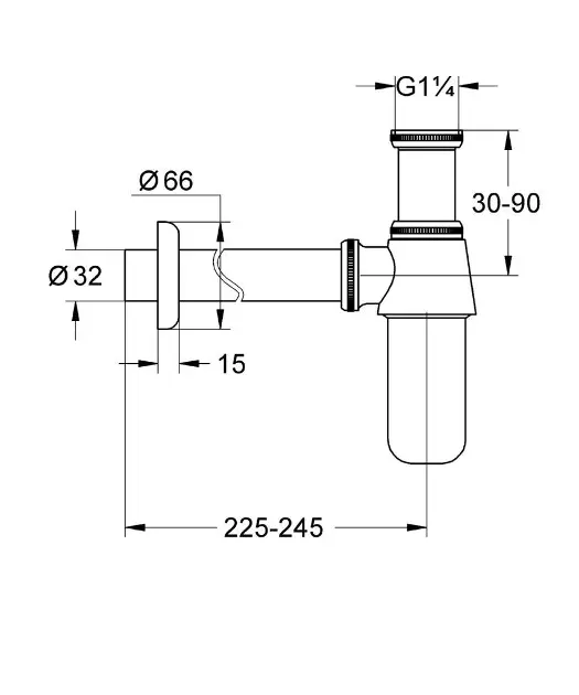 Grohe - Waste traps - Mosdó szifon - 28920000 – 2. kép