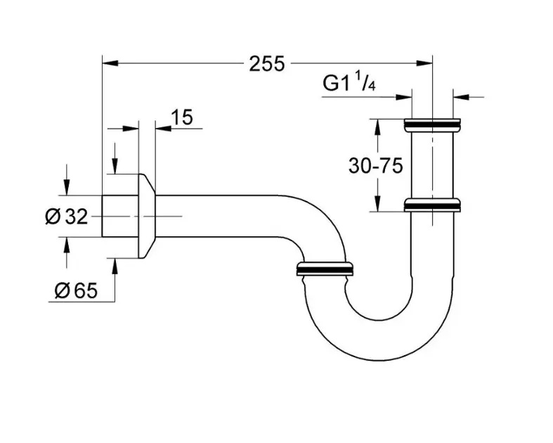 Grohe - Waste traps - Mosdó szifon - 28947000 – 2. kép
