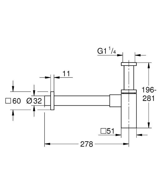 Grohe - Waste traps - Mosdó szifon - 40564A00 – 2. kép