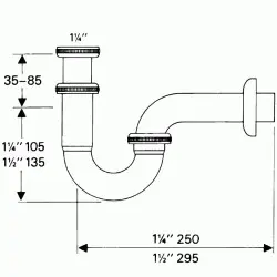 Hansgrohe - Waste traps - Mosdó szifon - 53002000 – 3. kép