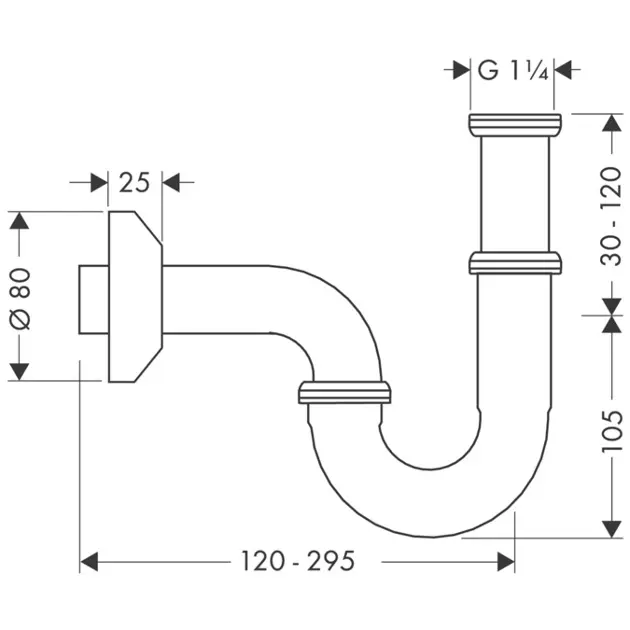Hansgrohe - Waste traps - Mosdó szifon - 53010000 – 2. kép
