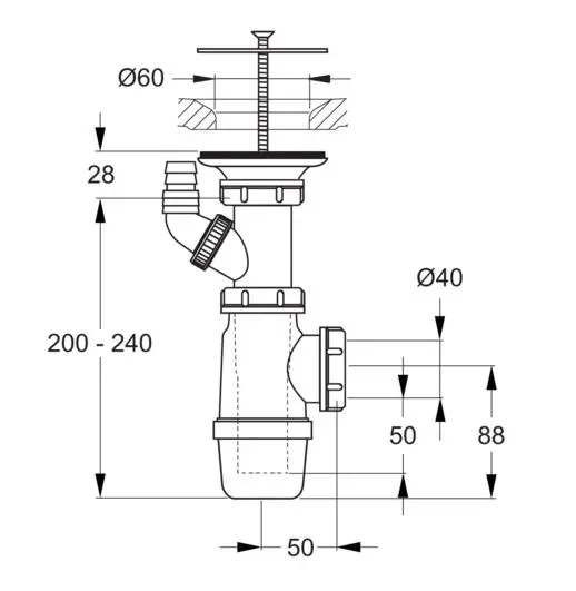 Ideal Standard - Bucket sinks - Mosdó szifon - D5870AA – 2. kép