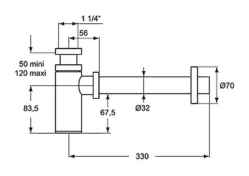 Ideal Standard - Connect - Mosdó szifon - J3747AA – 2. kép