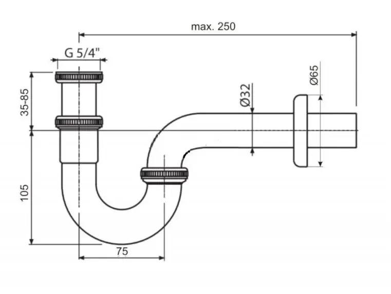 Ideal Standard - Equipment and accessories - Mosdó szifon - A2305AA – 2. kép