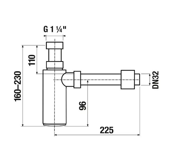 Jika - Mio Style - Mosdó szifon - H3742F07160001 – 2. kép