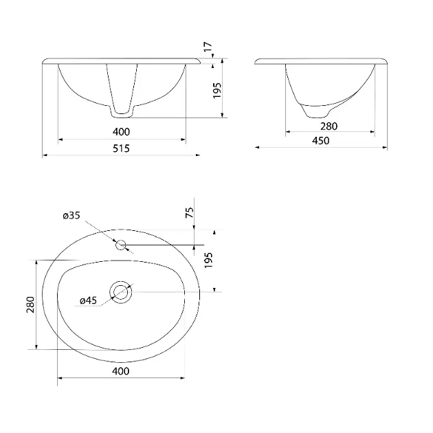 Aqualine - Washbasins - Mosdó - 55227 – 2. kép