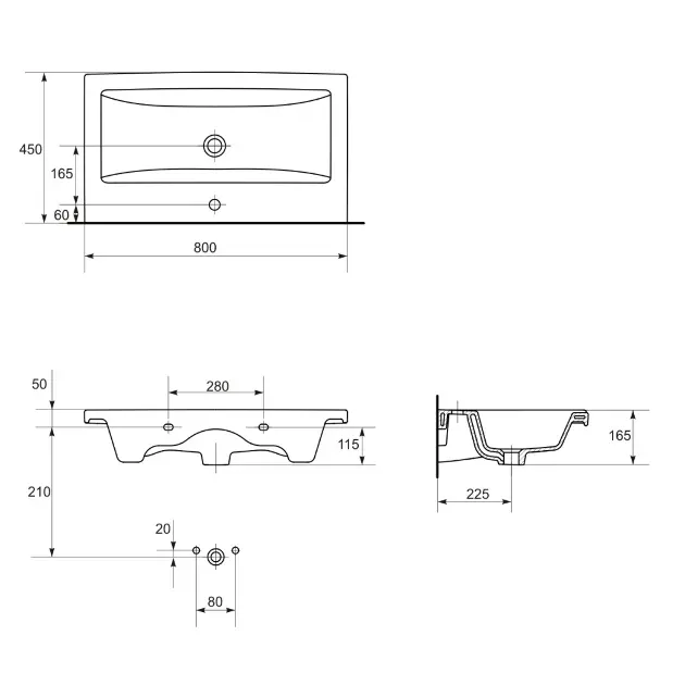 Cersanit - Como - Mosdó - K32-004-BOX – 2. kép