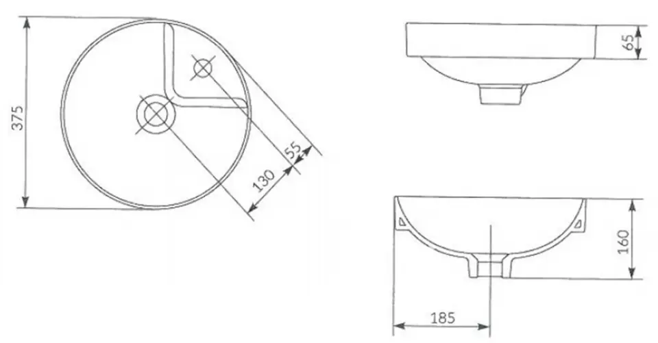 Cersanit - Crea - Mosdó - K114-002 – 2. kép