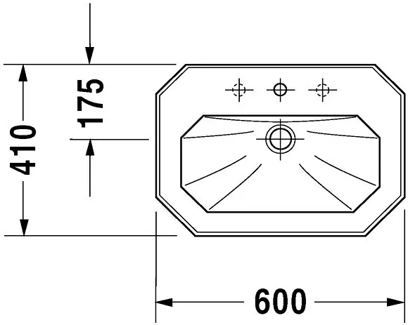 Duravit - 1930 - Mosdó - 0438600000 – 2. kép