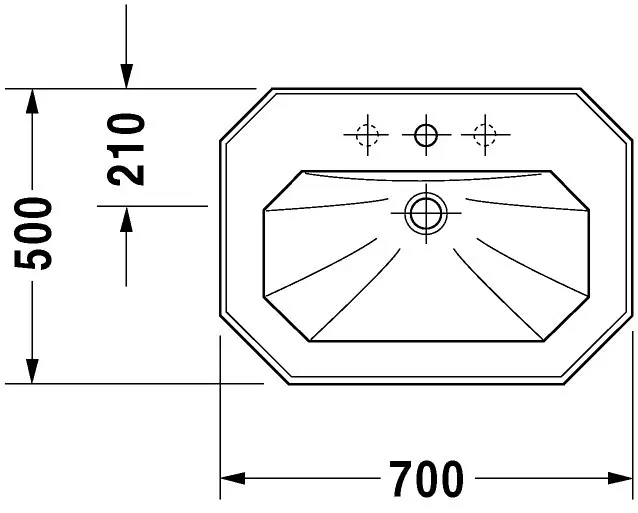 Duravit - 1930 - Mosdó - 0438700000 – 2. kép