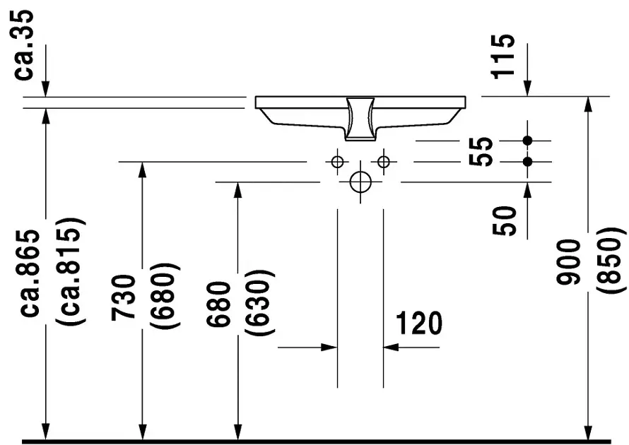 Duravit - 2nd floor - Mosdó - 03165300001 – 3. kép