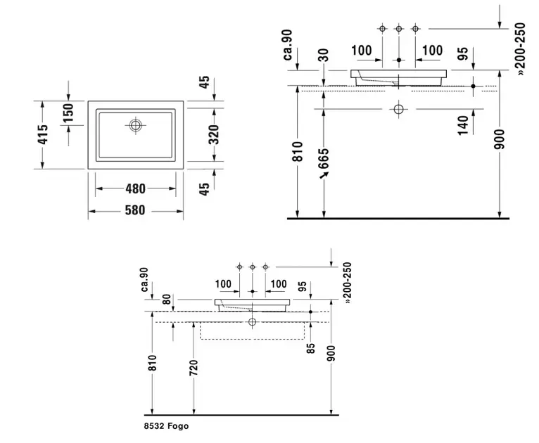 Duravit - 2nd floor - Mosdó - 0317580000 – 2. kép
