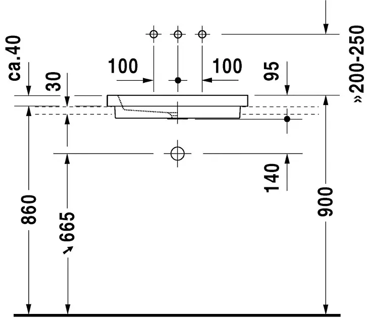 Duravit - 2nd floor - Mosdó - 0317580029 – 3. kép