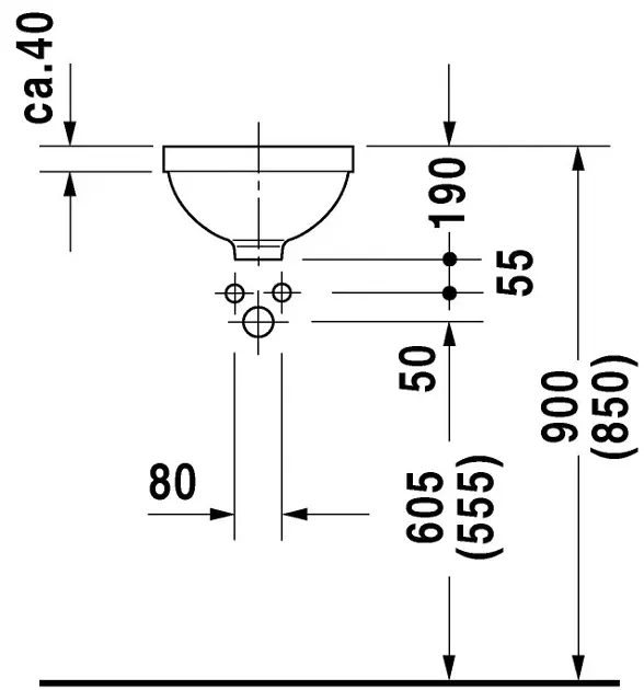 Duravit - Architec - Mosdó - 0319270000 – 3. kép